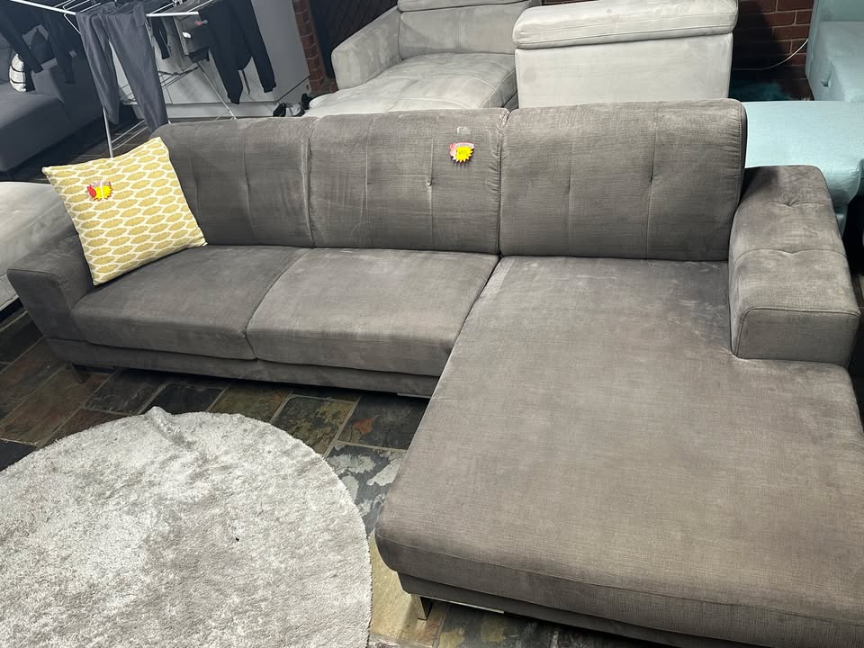 Modern Grey Chaise Sofa