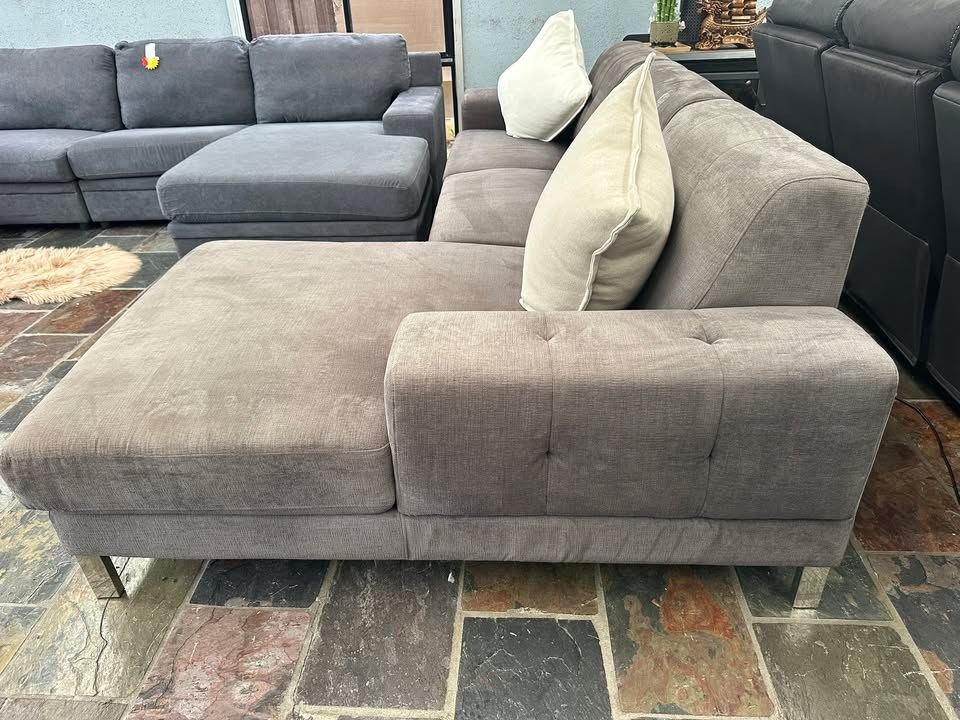 Modern Grey Chaise Sofa photo 3