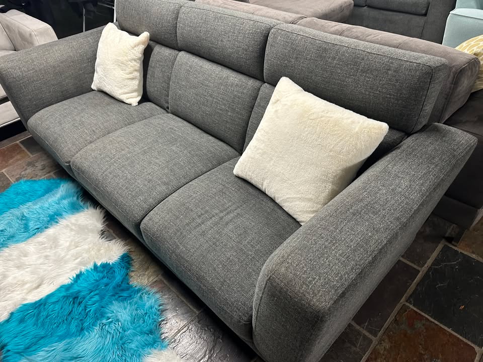 Modern Dark Grey 3 Seater Sofa – Near New Condition photo 3