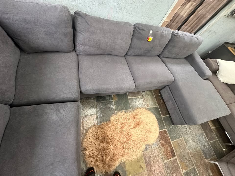 Large Dark Grey Modular Sofa with Chaise photo 4
