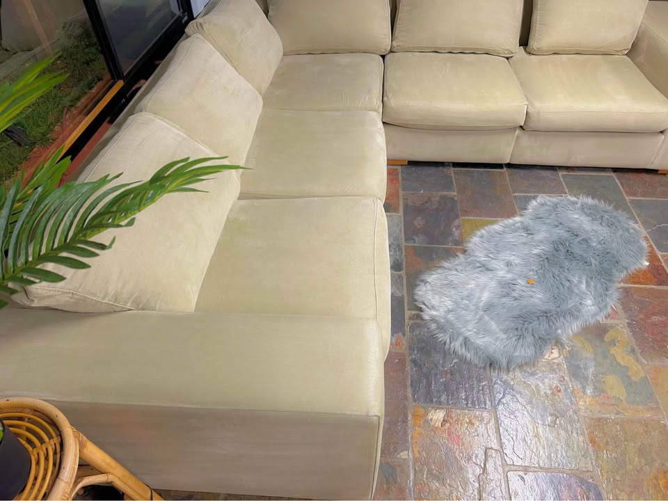 Modern Cream L-Shape Sofa