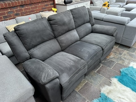 3-Seater Dual Electric Recliner Sofa — Professionally Cleaned