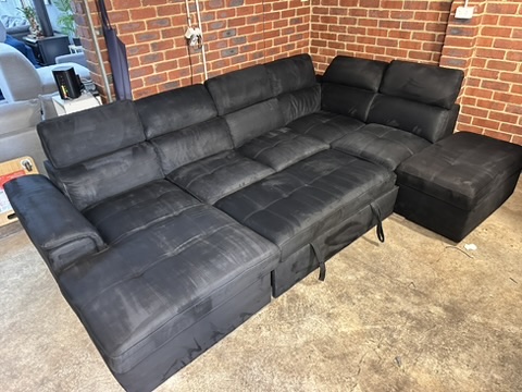 Large U-Shaped Modular Sofa with Storage — Professionally Cleaned
