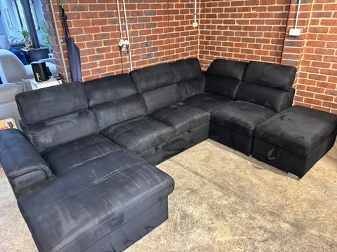 Large U-Shaped Modular Sofa with Storage — Professionally Cleaned photo 4