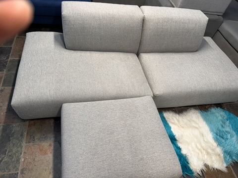 2-Seater Modular Sofa with Ottoman — Professionally Cleaned photo 3